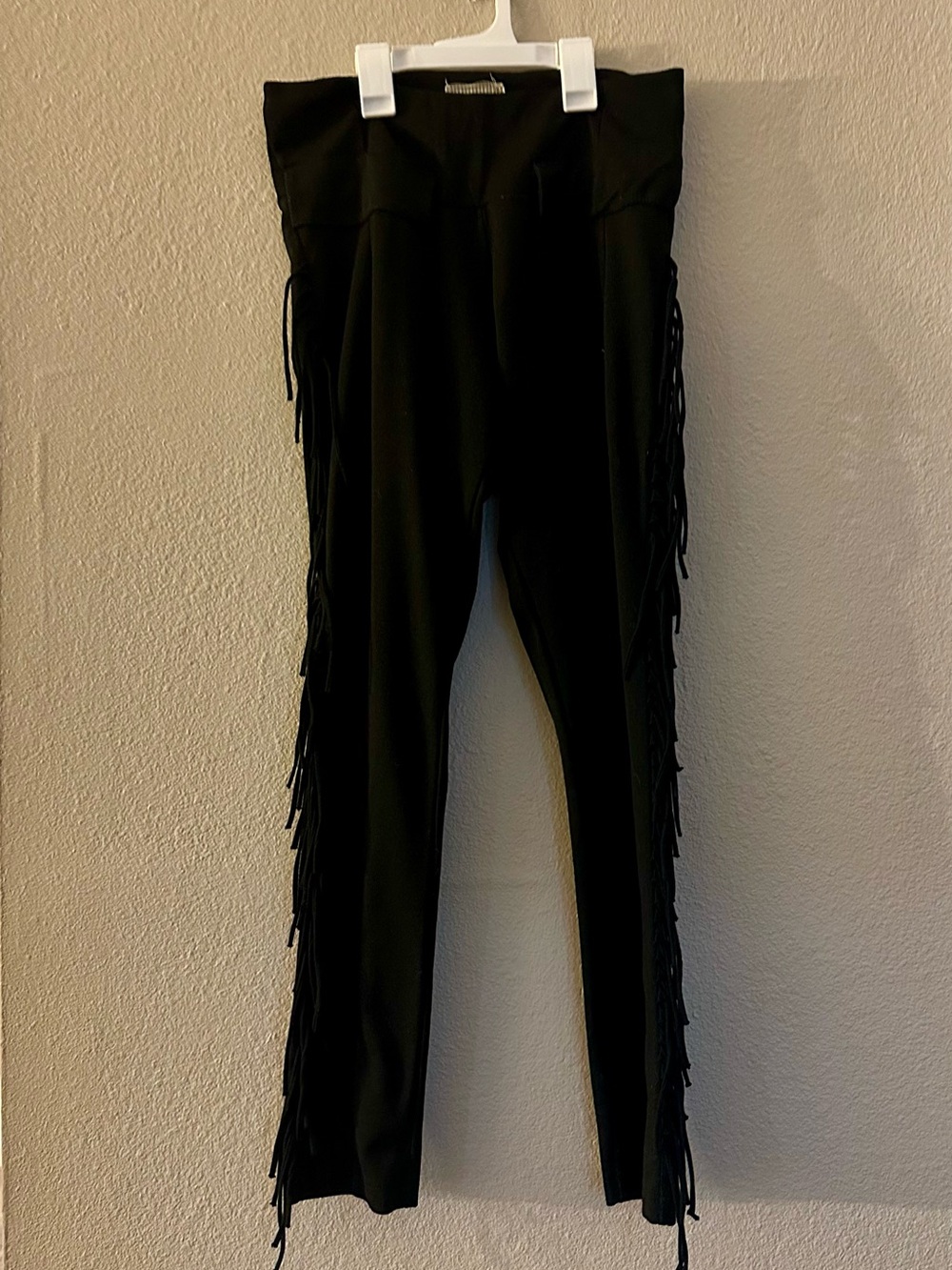 One Teaspoon Black Fringe Leggings